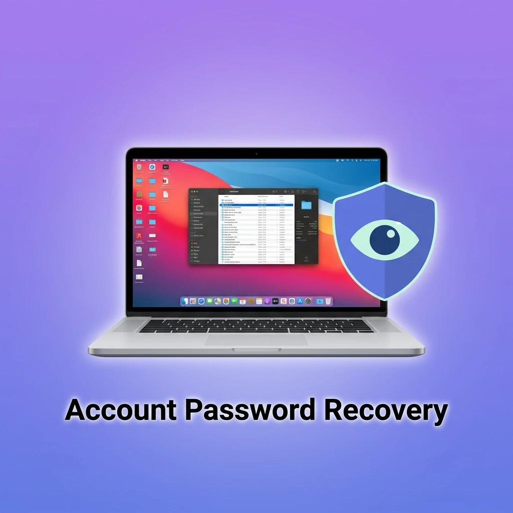 Step-by-step account password recovery guide showing forgot password process via registered email on website or app