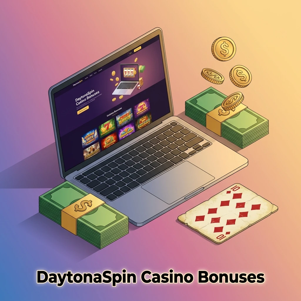 DaytonaSpin Casino bonuses including welcome match, reload, free spins, cashback and VIP offers for UK players