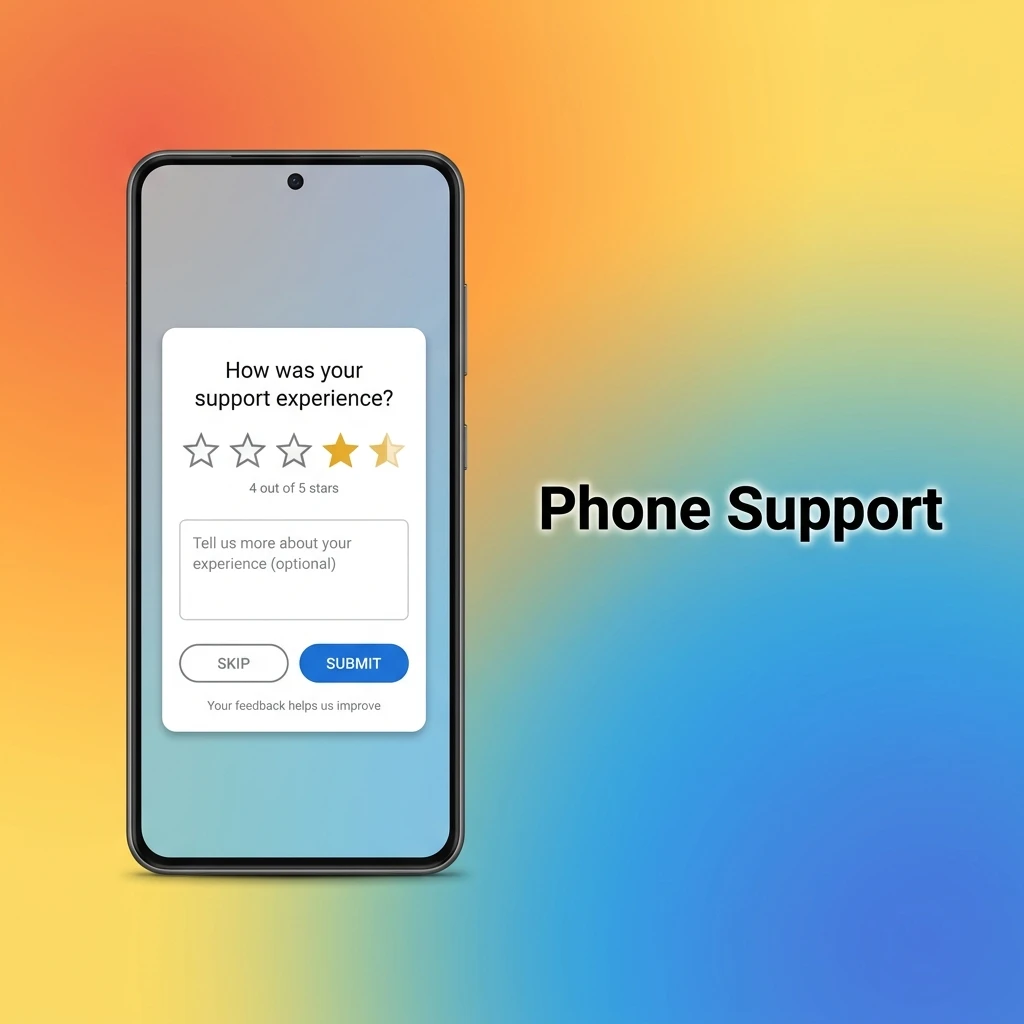 Customer service phone support agent assisting a user with an urgent account issue via helpline call