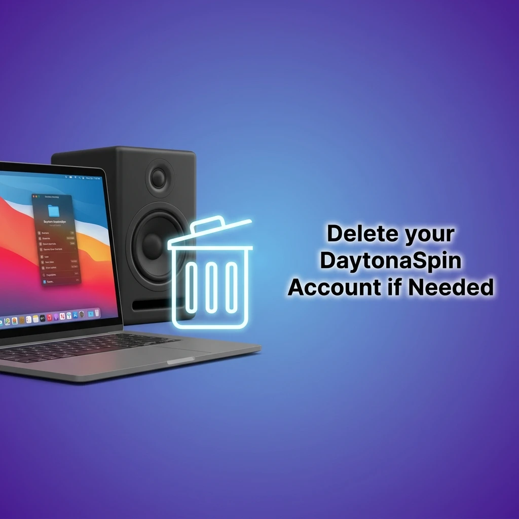 DaytonaSpin account deletion steps: withdraw balance, contact support, confirm identity, and receive closure confirmation per UK regulations.