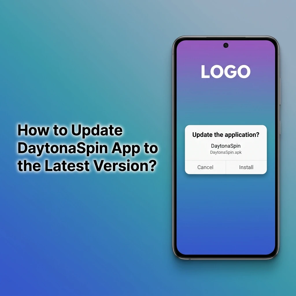 DaytonaSpin PWA app updating automatically on a mobile device home screen with browser cache settings visible