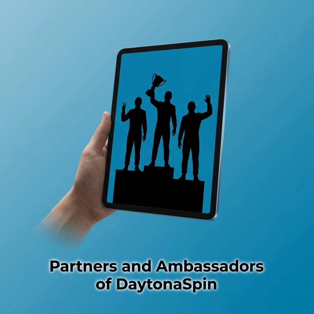 DaytonaSpin casino brand ambassadors and partnership logos for the UK market