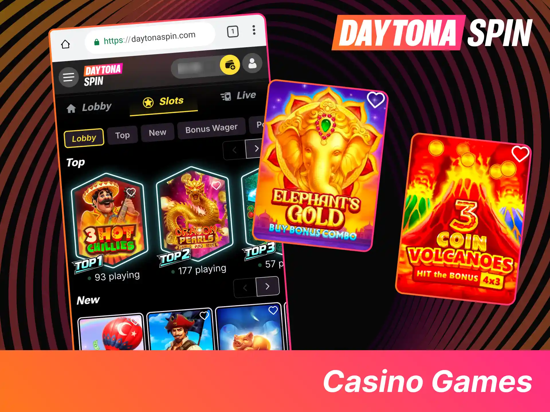 Explore thousands of slots and live dealer games at DaytonaSpin, and play top titles today.