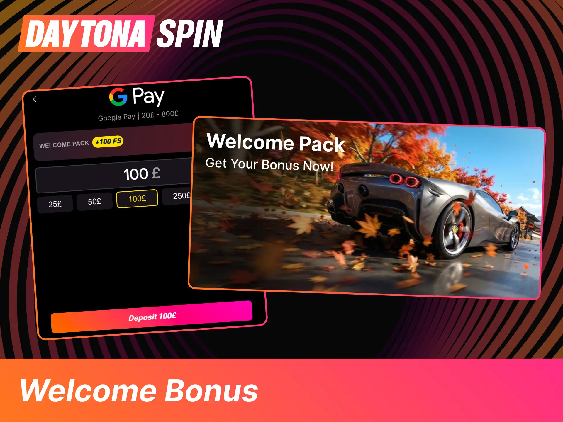 Join DaytonaSpin today, take advantage of welcome offer and play top casino games.