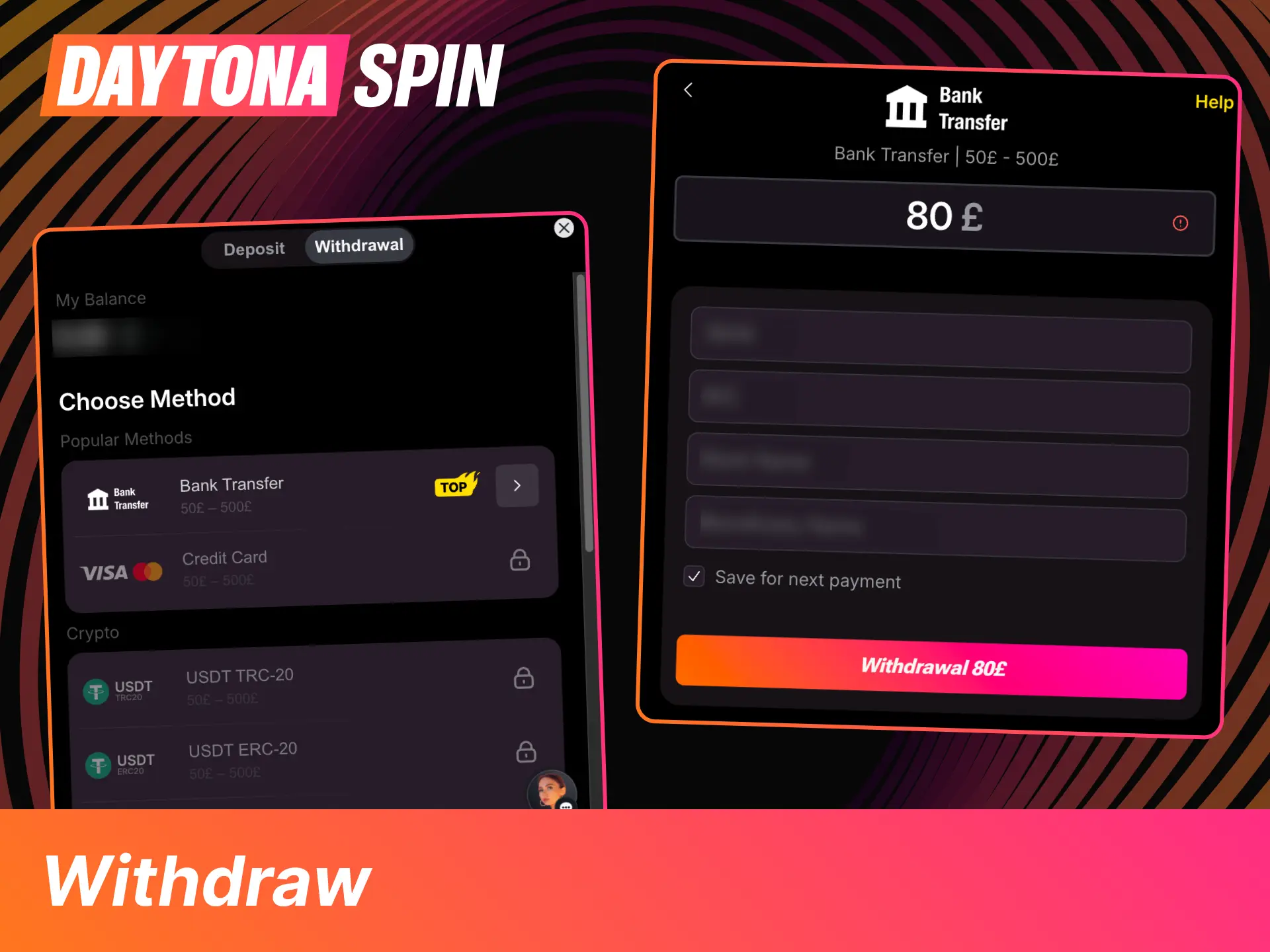 Cash out your winnings at DaytonaSpin today, and enjoy fast payout processing.