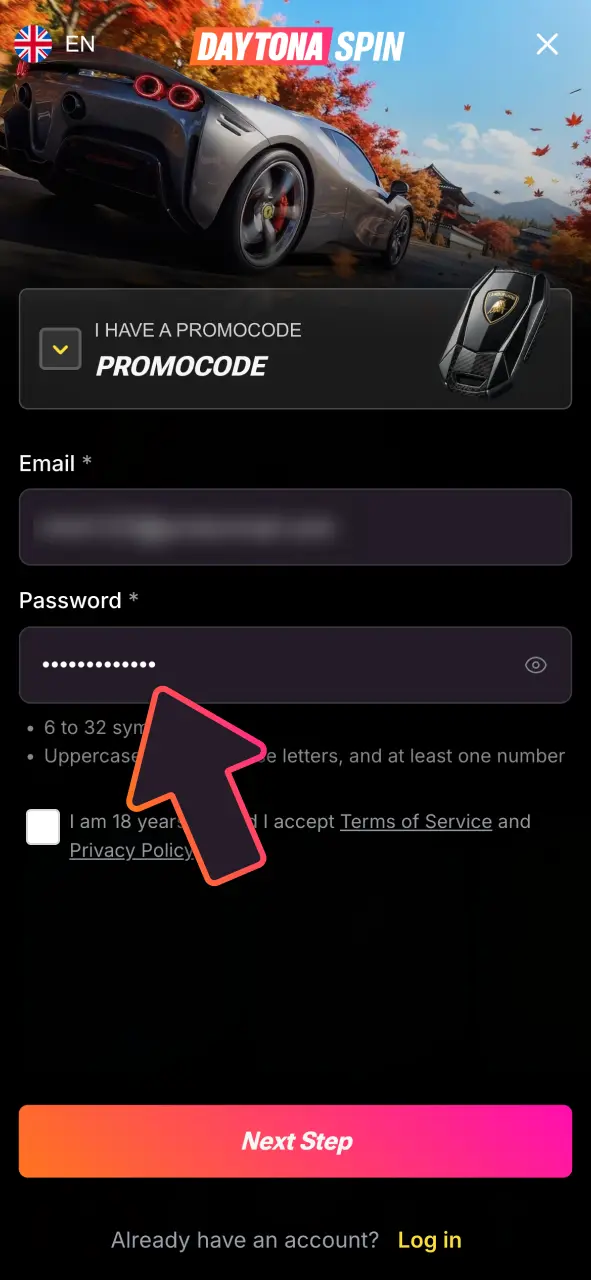 Set your DaytonaSpin login credentials now, and protect your real-money casino balance.
