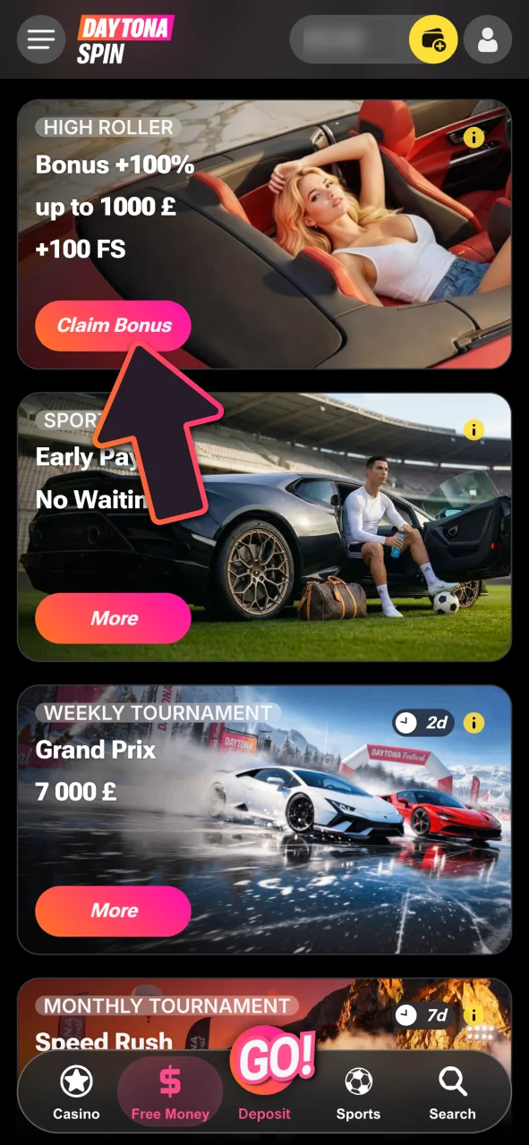 Claim your bonus on DaytonaSpin today, check the Promotions page, and instantly boost your starting bankroll.